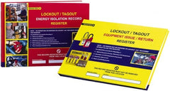 NMC - 12" Long, Paper Lockout/Tagout Registers - Compatible with Lockout Devices, Inlcudes 2 Lockout Registers - Exact Tooling