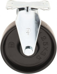 Value Collection - 5" Diam x 1-1/4" Wide x 6-15/64" OAH Top Plate Mount Rigid Caster - Polypropylene, 300 Lb Capacity, Sleeve Bearing, 2-3/8 x 3-5/8" Plate - Exact Tooling