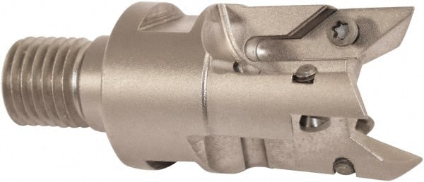 Millstar - VCGT Series ASOC, Right Hand Cut, 50mm Head Length, Modular Milling Cutting Unit Head - 32mm Cutting Diam, 1/8" Depth of Cut, Universal Insert Size - Exact Tooling