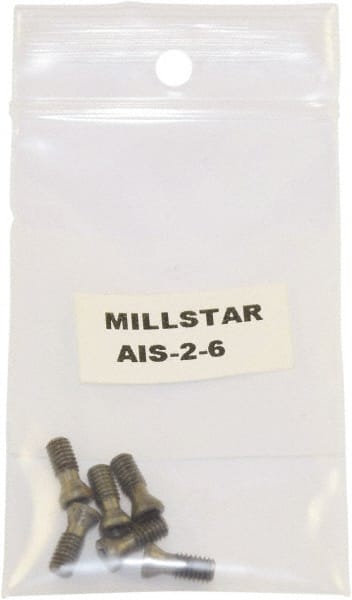 Millstar - Torx Insert Screw for Indexable Milling Cutters - M12 Thread, Industry Std AIS-2-6, For Use with End Mills - Exact Tooling
