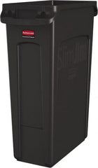 Rubbermaid - 23 Gal Brown Rectangle Trash Can - Polyethylene, None Graphic, 30" High x 22" Long x 11" Wide, Lid Not Included - Exact Tooling