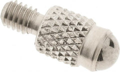 SPI - #4-48, 4mm Ball Diam, Carbide Cupped Ball Contact Point - 0.28" Contact Point Length, Use with Dial Indicators - Exact Tooling