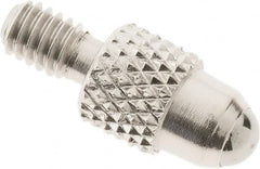 SPI - #4-48, 3mm Ball Diam, Carbide Cupped Ball Contact Point - 0.28" Contact Point Length, Use with Dial Indicators - Exact Tooling