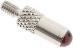 SPI - #4-48, 4mm Ball Diam, Ruby Cupped Ball Contact Point - 1/2" Contact Point Length, Use with Dial Indicators - Exact Tooling