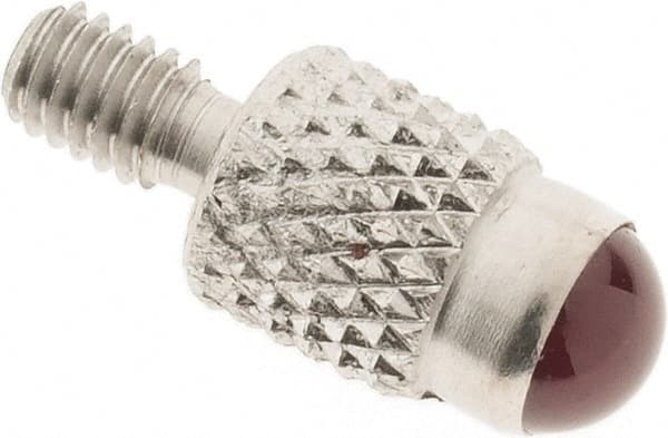 SPI - M2.5, 4mm Ball Diam, Ruby Cupped Ball Contact Point - 7mm Contact Point Length, Use with Dial Indicators - Exact Tooling