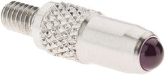 SPI - #4-48, 3mm Ball Diam, Ruby Cupped Ball Contact Point - 1/2" Contact Point Length, Use with Dial Indicators - Exact Tooling