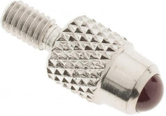 SPI - M2.5, 3mm Ball Diam, Ruby Cupped Ball Contact Point - 7mm Contact Point Length, Use with Dial Indicators - Exact Tooling