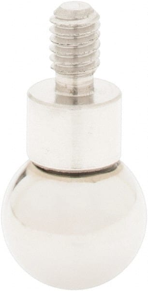 SPI - #4-48, 5/16" Ball Diam, Chrome Alloy Steel Ball Contact Point - 3/4" Contact Point Length, Use with Dial Indicators - Exact Tooling