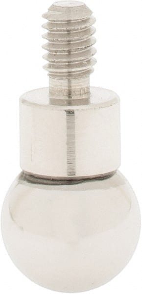 SPI - #4-48, 9/32" Ball Diam, Chrome Alloy Steel Ball Contact Point - 3/4" Contact Point Length, Use with Dial Indicators - Exact Tooling