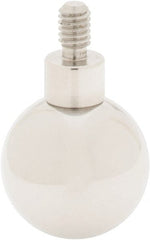 SPI - #4-48, 1/2" Ball Diam, Chrome Alloy Steel Ball Contact Point - 3/4" Contact Point Length, Use with Dial Indicators - Exact Tooling