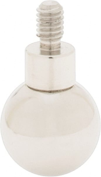 SPI - #4-48, 13/32" Ball Diam, Chrome Alloy Steel Ball Contact Point - 3/4" Contact Point Length, Use with Dial Indicators - Exact Tooling