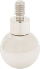 SPI - #4-48, 13/32" Ball Diam, Chrome Alloy Steel Ball Contact Point - 3/4" Contact Point Length, Use with Dial Indicators - Exact Tooling