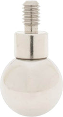 SPI - #4-48, 3/8" Ball Diam, Chrome Alloy Steel Ball Contact Point - 3/4" Contact Point Length, Use with Dial Indicators - Exact Tooling