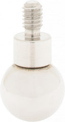 SPI - #4-48, 11/32" Ball Diam, Chrome Alloy Steel Ball Contact Point - 3/4" Contact Point Length, Use with Dial Indicators - Exact Tooling