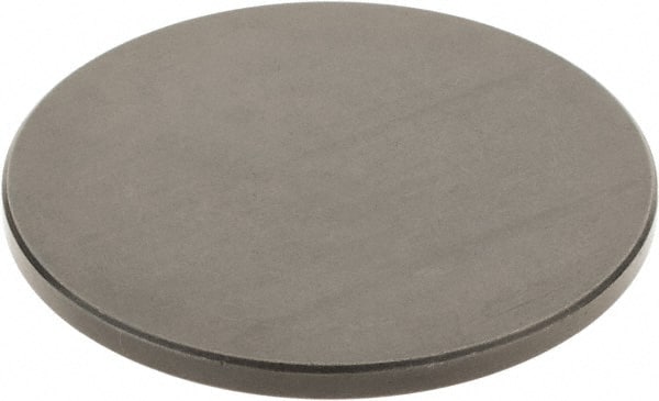 SPI - #4-48, 2" Ball Diam, Black Oxide Steel Flat Button Contact Point - 1/4" Contact Point Length, Use with Dial Indicators - Exact Tooling