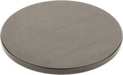 SPI - #4-48, 2" Ball Diam, Black Oxide Steel Flat Button Contact Point - 1/4" Contact Point Length, Use with Dial Indicators - Exact Tooling