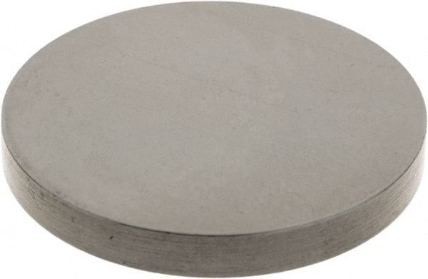 SPI - #4-48, 1" Ball Diam, Black Oxide Steel Flat Button Contact Point - 1/8" Contact Point Length, Use with Dial Indicators - Exact Tooling