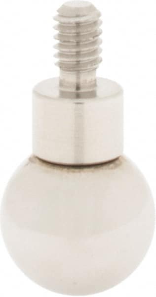 SPI - #4-48, 3/8" Ball Diam, Steel Ball Contact Point - 1" Contact Point Length, Use with Dial Indicators - Exact Tooling
