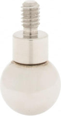 SPI - #4-48, 3/8" Ball Diam, Steel Ball Contact Point - 1" Contact Point Length, Use with Dial Indicators - Exact Tooling