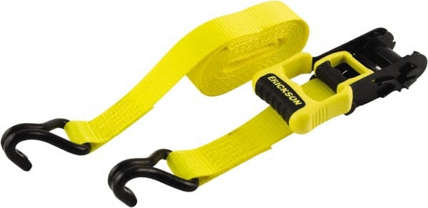 Erickson Manufacturing - 16' Long x 1-1/4" Wide, 2,500 Lb Basket Capacity, Polyester & Steel Web Sling - Yellow & Black - Exact Tooling
