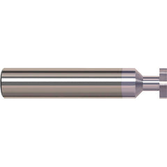 Harvey Tool - 1/4" Cut Diam, 1/8" Cut Width, 1/4" Shank, Straight-Tooth Woodruff Keyseat Cutter - Exact Tooling