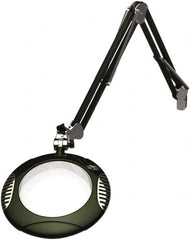 O.C. White - 43 Inch, Spring Suspension, Clamp on, LED, Racing Green, Magnifying Task Light - 8 Watt, 7.5 and 15 Volt, 2x Magnification, 5-1/4 Inch Wide, 7-1/2 Inch Long - Exact Tooling