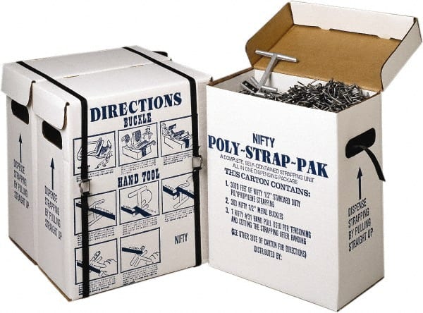 Nifty Products - Strapping Kits Type: Portable Strapping Kit Contents: Metal Buckles; Hand Pull Tool - Exact Tooling