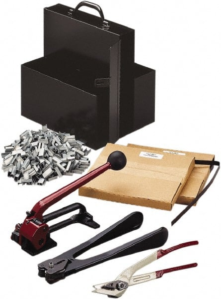 Nifty Products - 200' Long x 3/4" Wide, Ribbon Wound Coil Steel Strapping - 1,765 Lb Capacity, 0.02" Thick - Exact Tooling
