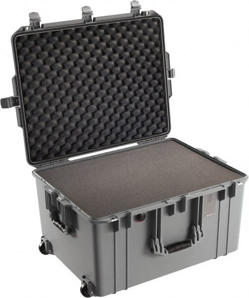 Pelican Products, Inc. - 20-21/32" Wide x 14-7/8" High, Aircase w/Foam & Wheels - Silver - Exact Tooling