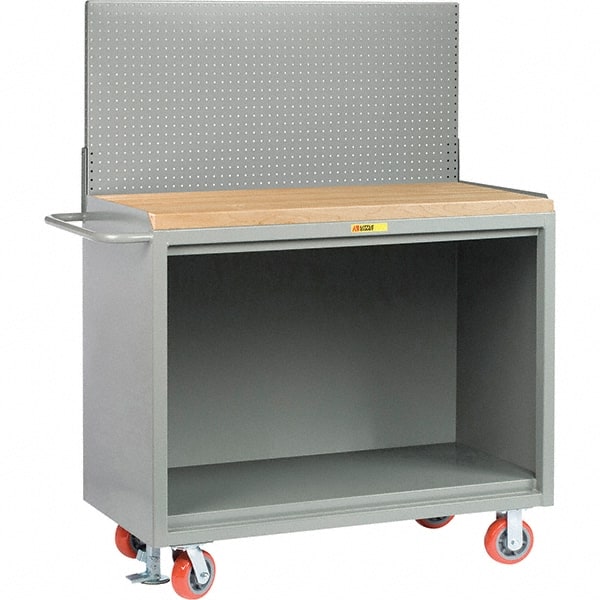 Little Giant - 3,600 Lb Capacity Mobile Service Bench - 53" Wide x 24" Deep x 43" High, Steel, Gray - Exact Tooling
