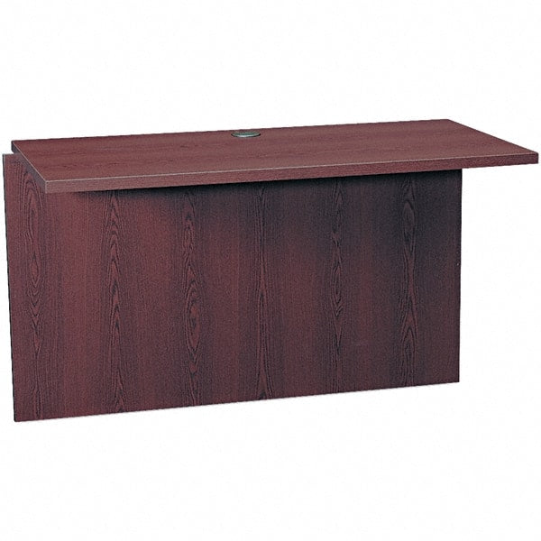 Hon - Woodgrain Laminate Return/Bridge Shell Desk - 47" Wide x 24" Deep x 29-1/2" High, Mahogany - Exact Tooling