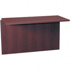 Hon - Woodgrain Laminate Return/Bridge Shell Desk - 47" Wide x 24" Deep x 29-1/2" High, Mahogany - Exact Tooling