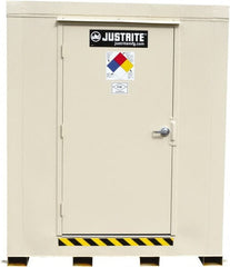 Justrite - 6 Drum, 116 Gal Sump Capacity, Locker - 8' Long x 5-1/2' Wide x 8.08' High, Galvanized Steel - Exact Tooling