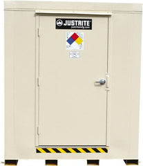 Justrite - 2 Drum, 88 Gal Sump Capacity, Locker - 6' Long x 3-1/2' Wide x 6.25' High, Galvanized Steel - Exact Tooling