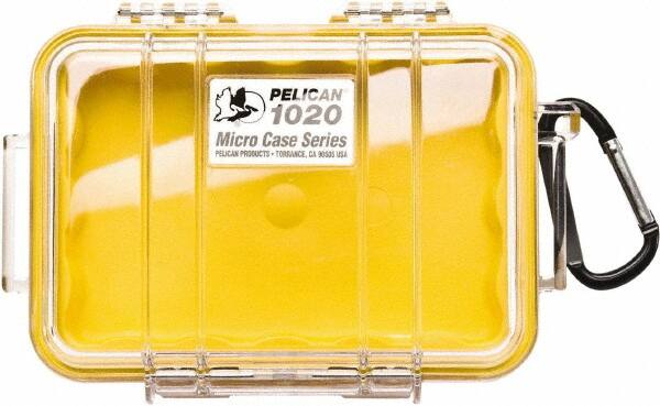 Pelican Products, Inc. - 4-3/4" Wide x 2-1/8" High, Clamshell Hard Case - Clear/Yellow, Polycarbonate - Exact Tooling