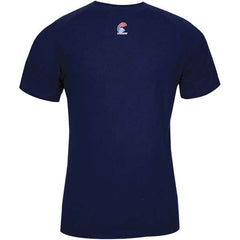 National Safety Apparel - Size 3XL Navy Blue Flame Resistant/Retardant Short Sleeve Base Layer Shirt - Exact Tooling
