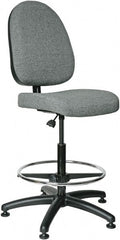 Bevco - 24 to 34" High Adjustable Height Swivel Stool - 27" Wide x 27" Deep, 100% Olefin Seat, Gray - Exact Tooling