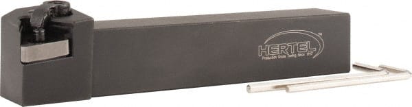 Hertel - MTJN, Left Hand Cut, 1" Shank Height x 1" Shank Width, Negative Rake Indexable Turning Toolholder - 6" OAL, TN..432 Insert Compatibility, Series Multi-Option - Exact Tooling