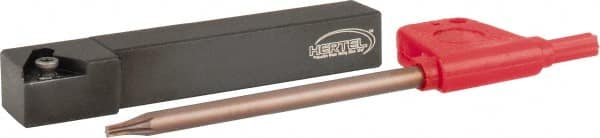 Hertel - SROC, Neutral Cut, 1-1/4" Shank Height x 1-1/4" Shank Width, Positive Rake Indexable Turning Toolholder - 6" OAL, RC..325 Insert Compatibility - Exact Tooling