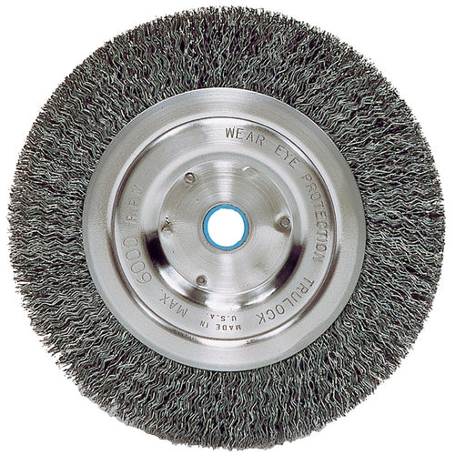 ‎Vortec Pro 6″ Narrow Face Crimped Wire Wheel, .008″ Steel Fill, 5/8″-1/2″ Arbor Hole, Retail Pack - Exact Tooling