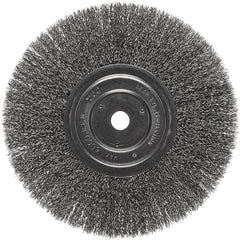 Vortec Pro 8″ Narrow Face Crimped Wire Wheel, .014″ Steel Fill, 5/8″ Arbor Hole, Retail Pack - Exact Tooling