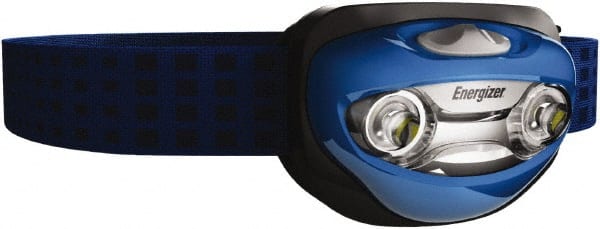 Energizer - White LED Bulb, 80 Lumens, Hands-free Flashlight - Blue Plastic Body, 3 AAA Alkaline Batteries Included - Exact Tooling