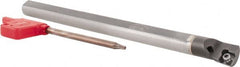 Hertel - 0.48" Min Bore Diam, 6" OAL, 3/8" Shank Diam, E06SCLPL2 Indexable Boring Bar - 2-1/4" Max Bore Depth, CP.. Insert, Screw-On Holding Method - Exact Tooling
