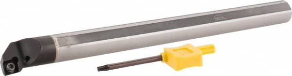 Hertel - 0.48" Min Bore Diam, 6" OAL, 3/8" Shank Diam, E06SCLPR2 Indexable Boring Bar - 2-1/4" Max Bore Depth, CP.. 21.51 Insert, Screw-On Holding Method - Exact Tooling