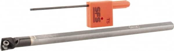 Hertel - 0.48" Min Bore Diam, 6" OAL, 3/8" Shank Diam, E06STLPR2 Indexable Boring Bar - 2-1/4" Max Bore Depth, TP.. 21.51 Insert, Screw-On Holding Method - Exact Tooling