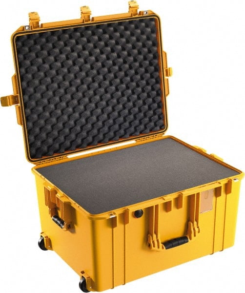 Pelican Products, Inc. - 20-21/32" Wide x 14-7/8" High, Aircase w/Foam & Wheels - Yellow - Exact Tooling