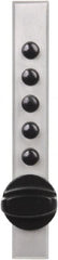 Kaba Access - 5/8 to 7/8" Door Thickness, Satin Chrome Finish, Push Button Deadbolt - Nonhanded Handling, Combination Override, Keyless Cylinder - Exact Tooling