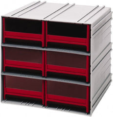 Quantum Storage - 6 Drawer, 6 Compartment, Small Parts Drawer Cabinet System - 11-3/8" Deep x 11-3/4" Wide x 11" High - Exact Tooling