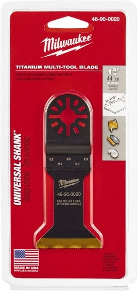 Milwaukee Tool - Rotary Multi-Material Blade - 1-3/4" Cutting Diam, TiAlN Finish, Use with Milwaukee Multi-Tool - Exact Tooling