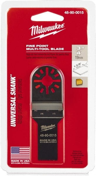 Milwaukee Tool - Rotary Multi-Material Blade - 3/4" Cutting Diam, Black Oxide Finish, Use with Milwaukee Multi-Tool - Exact Tooling